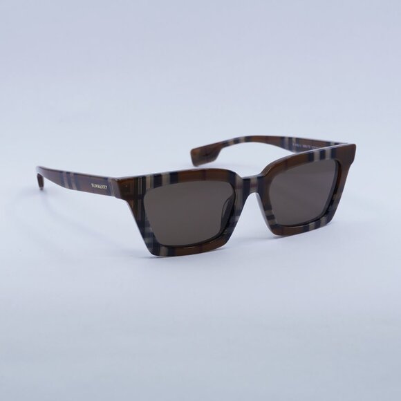 Burberry BE4392U 396673 Sunglasses Check Brown Frame, Brown Lenses main image 10